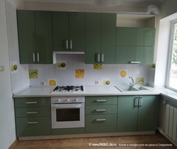 Кухни МДФ цвет Мятно-зелёный (RAL 6029)